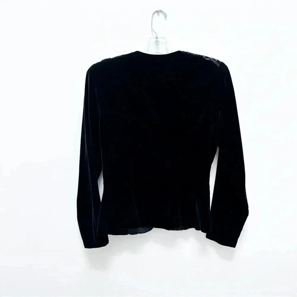 Vintage Scott McClintock Black Velvet & Sequin Blazer Jacket Size 6 - Picture 7 of 7